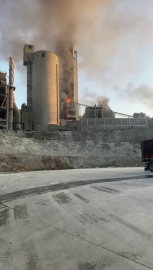 Çimento fabrikasında çıkan yangın, söndürüldü