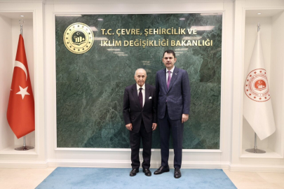 Bakan Kurum, eski TBMM Başkanı Çetin ile görüştü