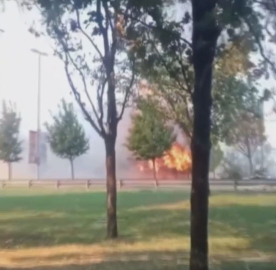 İstanbul - Şişli’de ağaçlık alanda yangın