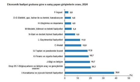 TÜİK: Yurt dışına web satışı yapan girişimlerin oranı arttı