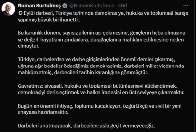 Numan Kurtulmuş: 12 Eylül darbesi, büyük bir ihanettir