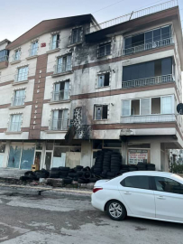 Ankara'da iş yerinin kundaklanması kamerada