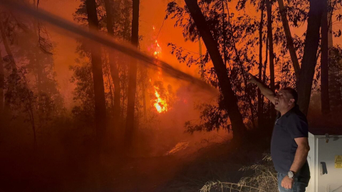 Antalya’daki sazlık yangını 2,5 saatte söndürüldü (2)
