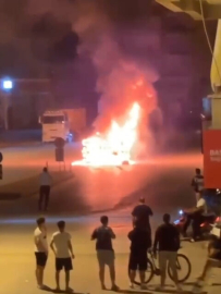 Devrilip alev alan UTV’nin sürücüsü öldü