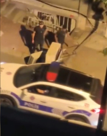 İstanbul - Şişli’de klima motorunu çalmaya çalışırken yakalandılar; kovalamaca kamerada