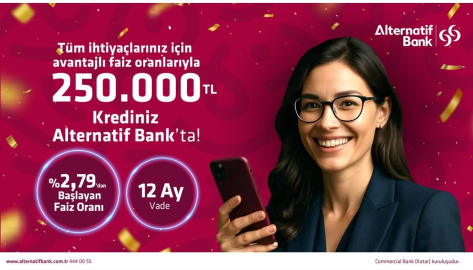 Alternatif Bank'tan ay sonuna kadar geçerli ihtiyaç kredisi kampanyası