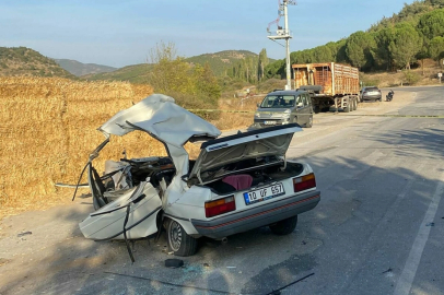 Balıkesir’de takla atan otomobilin sürücüsü öldü