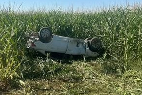 Şanlıurfa'da otomobil, tarlaya devrildi; 1 ölü, 1 yaralı