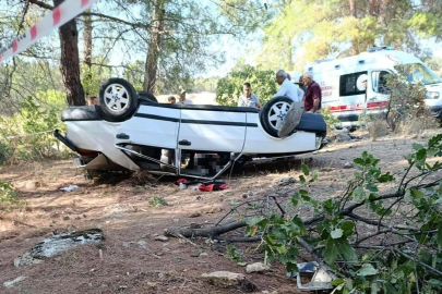 Manisa’da otomobil takla attı: 1 ölü, 1 yaralı