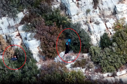 Dronla tespit edilen 9 kaçak avcı yakalandı