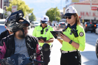Erzincan'da Motosiklet Sürücülerine Sıkı Denetim