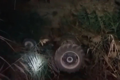 Devrilen traktörün sürücüsü öldü