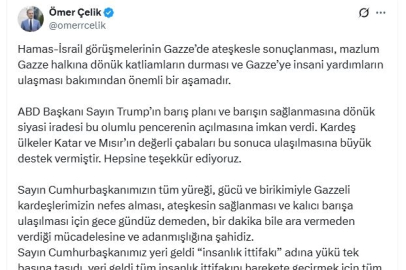 AK Parti'li Çelik: Bağımsız Filistin devleti kuruluncaya dek mücadelemizi sürdüreceğiz