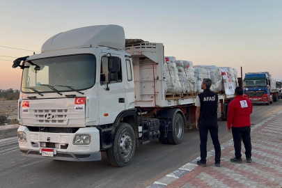 AFAD’dan Gazze’ye bugün 17 TIR gıda ve 3 TIR battaniye yardımı yapılacak
