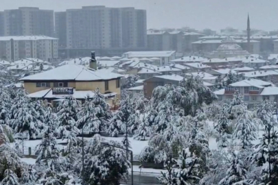 Erzurum'da kar yağdı