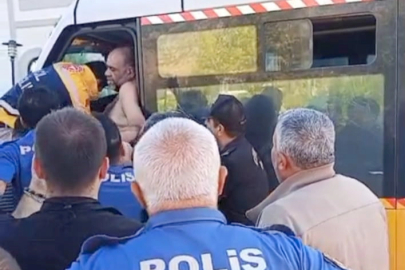 Gaziantep’te ceza yiyen sürücü kendini ve aracını yakmaya çalıştı