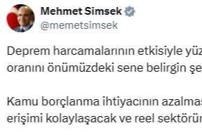 Bakan Şimşek: İç borç çevirme oranını belirgin şekilde azaltacağız
