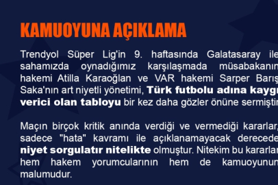 Başakşehir’den, MHK’ye tepki