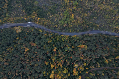 Bartın-Karabük yolunda sonbahar güzelliği