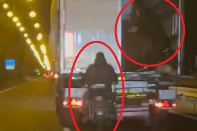 Hareket halindeki TIR’dan koyun hırsızlığı...