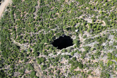 90 metrelik obruğa iniş anını kaydetti