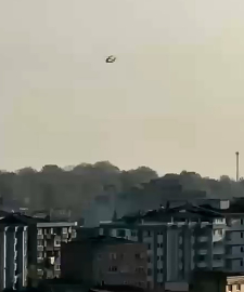 Samsun’da helikopterle Ata’ya saygı duruşu