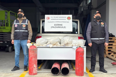 Pazarkule Sınır Kapısı'nda otomobilin LPG tanklarında 19 kilo 692 gram esrar ele geçirildi