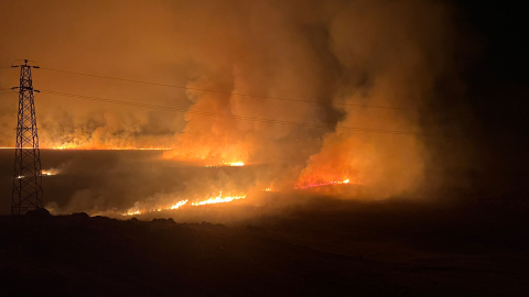 Yüksekova'daki Nehil Sazlığı'nda yangın