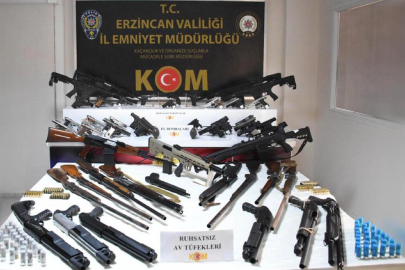 Erzincan merkezli 35 ilde 'kaçak silah ticareti' operasyonu; 9 tutuklama