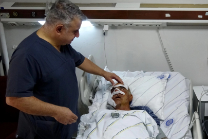 Hayvan otlatırken ayı saldırdı, yüzünden yaralandı