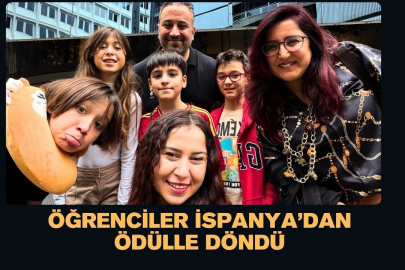 Öğrenciler İspanya’dan ödülle döndü