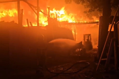 İş yeri yangınında mahsur kalan güvercinler kurtarıldı