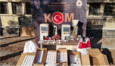 Kayseri’de 49 bin adet makaron ele geçirildi