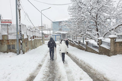 Yüksek kesimlerde kar kalınlığı 20 cm'ye ulaştı