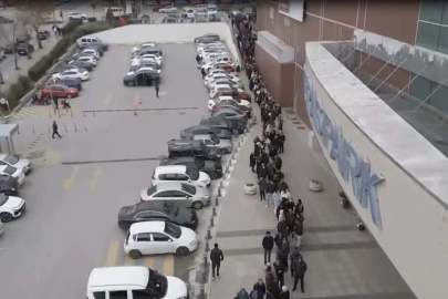 Denizli'de metrelerce alışveriş kuyruğu; gece yarısı gelip 9 saat beklediler