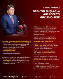 Bakan Tunç: 11'inci Yargı Paketiyle örgütlü suçlarla mücadeleyi güçlendirdik
