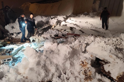 Siirt’te karın ağırlığıyla 3 ahırın çatısı çöktü; çok sayıda hayvan öldü