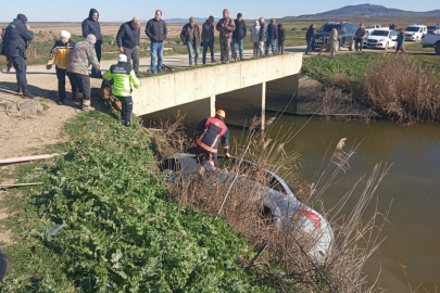 Su kanalına uçan otomobilin sürücüsü öldü