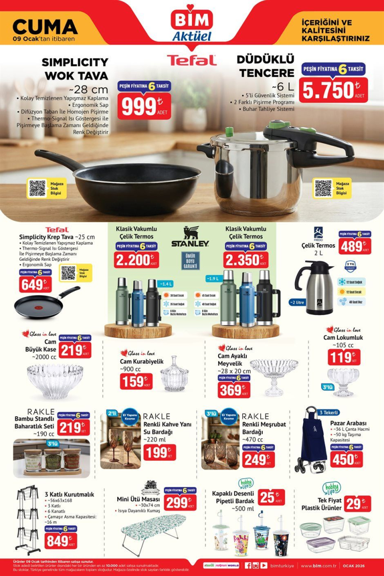 BİM 9 Ocak 2026 Kataloğu - Tefal Tencere