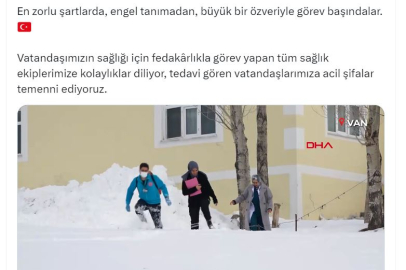 BAKANLIK PAYLAŞTI! Çaldıran'da Eksi Derecelerde "Hayat" Nöbeti