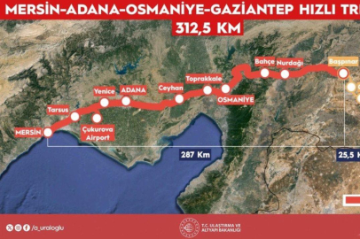 Gaziantep–Mersin Hızlı Treni Başladı: Mesafe 2 Saat 15 Dakikaya İniyor