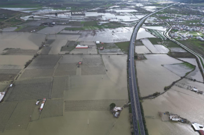 Manisa'da Gediz Nehri Taştı: Binlerce Hektar Bağ ve Bahçe Su Altında!