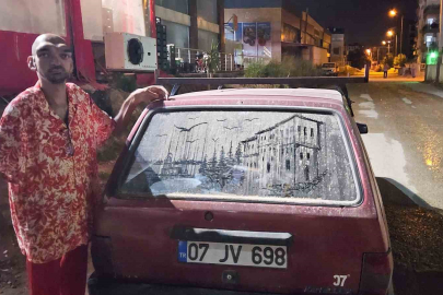 Tozlu Camlar Tuvali Oldu: Araç Camlarını Sanat Eserine Dönüştürüyor