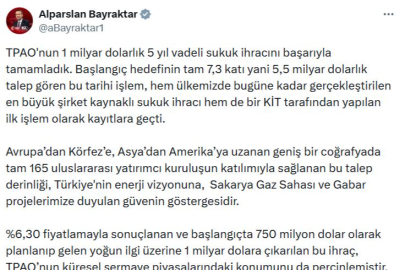 Enerji Devinden Tarihi Başarı: TPAO’dan 1 Milyar Dolarlık Sukuk İhracı!