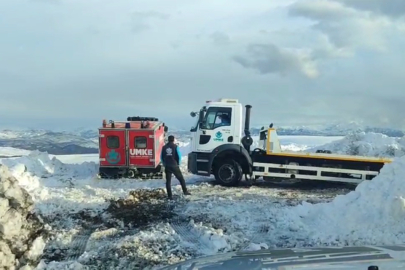 Kar ve Tipide Zamanla Yarış: Paletli Ambulans Köye Ulaştı