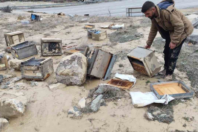 Hakkâri'de Sel Felaketi: 150 Arılı Kovan Sulara Kapıldı