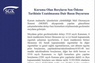 SGK Prim Borcu Ödeme Süresini 7 Nisan'a Uzattı