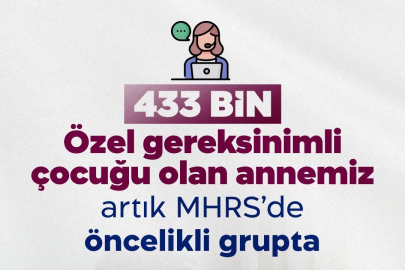 433 Bin Anneye Sağlıkta Öncelik Hakkı