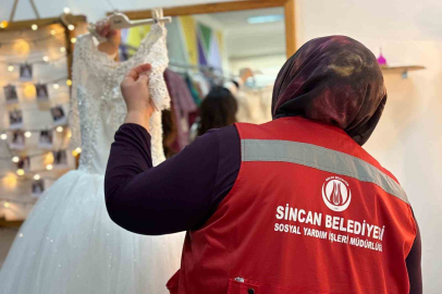 Sincan'dan İhtiyaç Sahibi Çiftlere Ücretsiz Gelinlik Desteği