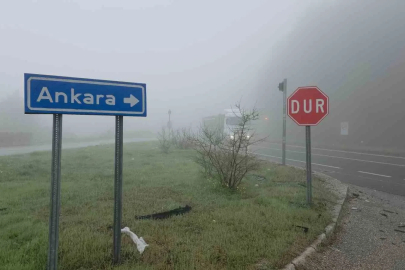 Yoğun sis Bolu Dağı’nı kapladı
